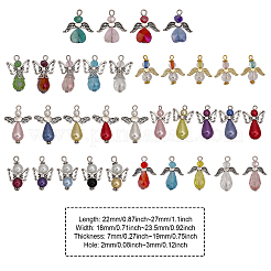 34 шт. 34 подвески из стекла и АБС-пластика с имитацией жемчуга FIND-CA0007-84