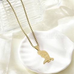 201 ожерелье с подвеской в виде орла из нержавеющей стали NJEW-H055-06G