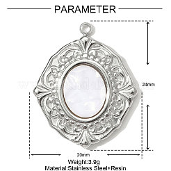 Подвески из акрила из нержавеющей стали 304 STAS-OY001-40P