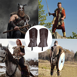 Чехлы для пиратских ботинок из искусственной кожи&nbsp;AJEW-WH20020-020B-03