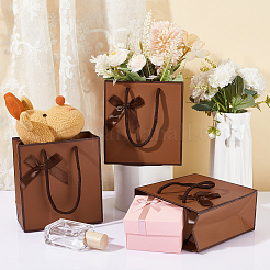 Прямоугольные бумажные пакеты для хранения подарков с ручкой&nbsp;CARB-WH0017-13C