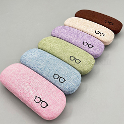 1 ovales Brillenetui aus Polyester&nbsp;AJEW-CN0007-32D