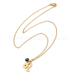 Ожерелья с подвеской в виде созвездия из нержавеющей стали 304 с дрелью из стекла и камнями рождения&nbsp;LS-STAS-D305-08G-E