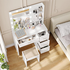 Деревянный органайзер для ожерелий с наклонной спинкой AJEW-WH20033-046D