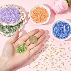 Perline di vetro effetto occhio di gatto imitazione da 50 g&nbsp;SEED-YW0003-15A