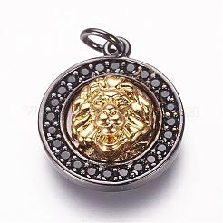 Латунные микро проложить кубического циркония подвески&nbsp;ZIRC-E108-08G-NR