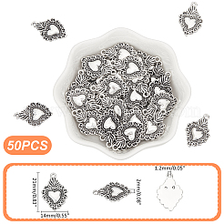 50pcs Legierungsanhänger im tibetischen Stil&nbsp;TIBEP-UN0001-18