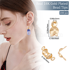 200 шт. латунные наконечники для бусин&nbsp;KK-BBC0003-64