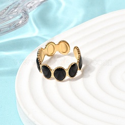 Овальные открытые манжеты из нержавеющей стали 304 для женщин&nbsp;RJEW-A091-12G