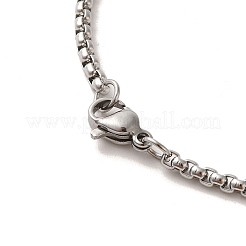 201 ожерелье с подвеской из нержавеющей стали с эмалью NJEW-P293-05P