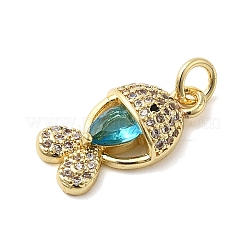 Латунные микро проложить кубического циркония подвески&nbsp;KK-C137-08G-03