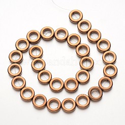 Гальванизировать немагнитных синтетический гематит бисер пряди&nbsp;G-F300-04-08