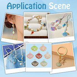 70шт 7 цвета подвески из цинкового сплава с эмалью&nbsp;ENAM-PH0003-23