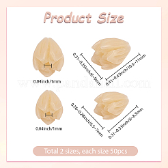 100 шт. 2 вида крашеных синтетических коралловых резных бусин&nbsp;CORA-SP0001-11A
