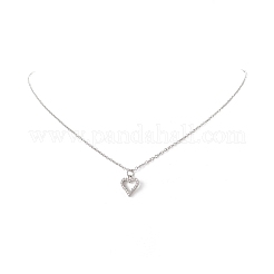 Колье из латуни с прозрачным кубическим цирконием&nbsp;NJEW-JN04250-01