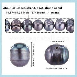1 нить бусин из натурального культивированного пресноводного жемчуга PEAR-SC0001-18