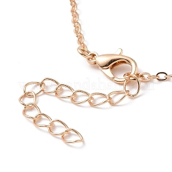 Collana con pendente in resina di fiori veri pressati a secco&nbsp;NJEW-G088-01KCG-01