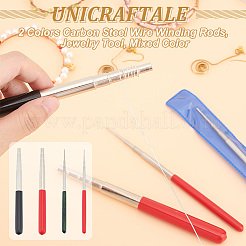 4 шт. 2-х цветные стержни для намотки проволоки из углеродистой стали&nbsp;AJEW-UN0001-79