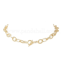 Цепочка из текстурированного латунного кабеля толщиной 11 мм для женщин&nbsp;NJEW-JN05520