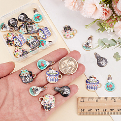 24шт. 6 стиля печатных подвесок из сплава&nbsp;FIND-AR0005-88