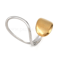 Anillos de puño ajustables de acero inoxidable 304 para mujer&nbsp;LS-RJEW-B135-01GP-04
