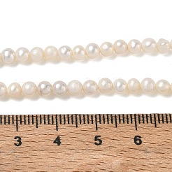 Hebras de perlas de agua dulce cultivadas naturales&nbsp;PA-CBAC463-25