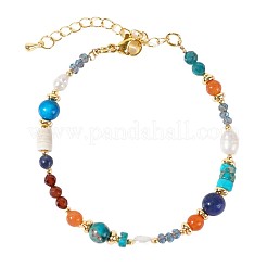 Браслет из латуни со стеклянными бусинами для женщин&nbsp;AC7044