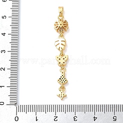 Pendentifs en laiton zircon cubique transparent&nbsp;LS-KK-D101-01B-G