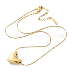 304 collier chaîne serpent pendentif en acier inoxydable pour femme&nbsp;NJEW-M087-01G-02