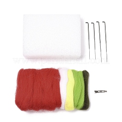 Новогодняя тематическая брошь-чулок кактус набор для валяния иглой DIY-K055-03