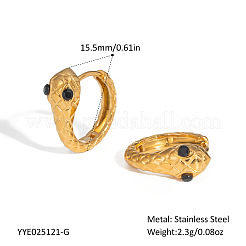 Элегантные серьги-кольца из нержавеющей стали в форме змеи ZH3704-1