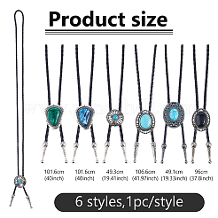 6 шт. 6 стиля из искусственной кожи NJEW-DC0001-12