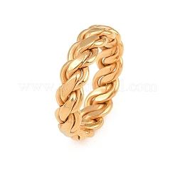 Anillos de acero inoxidable 304 con forma de cadena trenzada retorcida para hombre&nbsp;SA-CBA3D5E-01G
