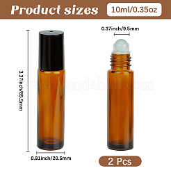 Стеклянные многоразовые косметические флаконы-роллер AJEW-WH20121-04