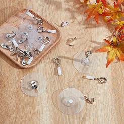 Crochet de plafond autocollant en plastique et en fer&nbsp;AJEW-GO0004-93
