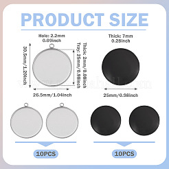 10 pz 304 ciondolo cabochon in acciaio inox&nbsp;DIY-TA0015-76A