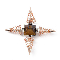 Générateur d'énergie spirituelle en laiton doré rose&nbsp;DJEW-P003-01RG-06