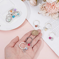 10 шт. брелок из натурального малайзийского нефрита и сплава KEYC-DR00008