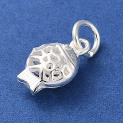 925 серебряная подвеска-полая рыбка с кольцами для прыжков&nbsp;LS-STER-E071-01S-03