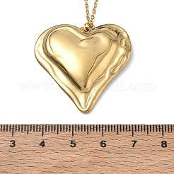 Colliers pendentifs texturés en acier inoxydable 304 pour la Saint-Valentin&nbsp;SA-CBA5A8D-06G