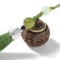 Зеленые сандаловые лотосовые благовония шары подвесные украшения&nbsp;LS-HJEW-D300-01B-02PG