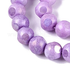 Perles de verre opaque électroplaquées teintées à effet ombré&nbsp;EGLA-Q130-01A-13