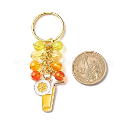 4 шт. цветок/пчела/апельсиновый сок сплав эмаль кулон брелок&nbsp;KEYC-JKC00412-05