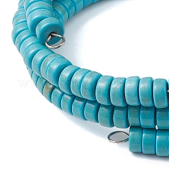 Ensembles de bracelets enroulés en résine et turquoise synthétique&nbsp;BJEW-JB10759