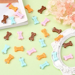 40 шт. 4 цвета непрозрачные подвески из смолы&nbsp;RESI-CJ0002-29