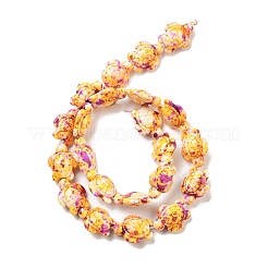 Нити из синтетических бирюзовых бусин&nbsp;G-P507-05J