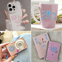 18 лист 18 цвета самоклеющиеся наклейки для мобильного телефона AJEW-TA0001-17