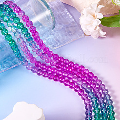 2 нить прозрачных стеклянных бусин&nbsp;DGLA-TA0001-20C