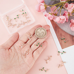 20 шт. 2-х цветные латунные подвески-соединители с микропаве из кубического циркония&nbsp;KK-BBC0002-97