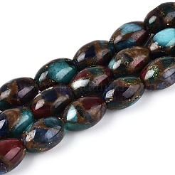 Нити бусин из окрашенных синтетических драгоценных камней&nbsp;G-T144-38C